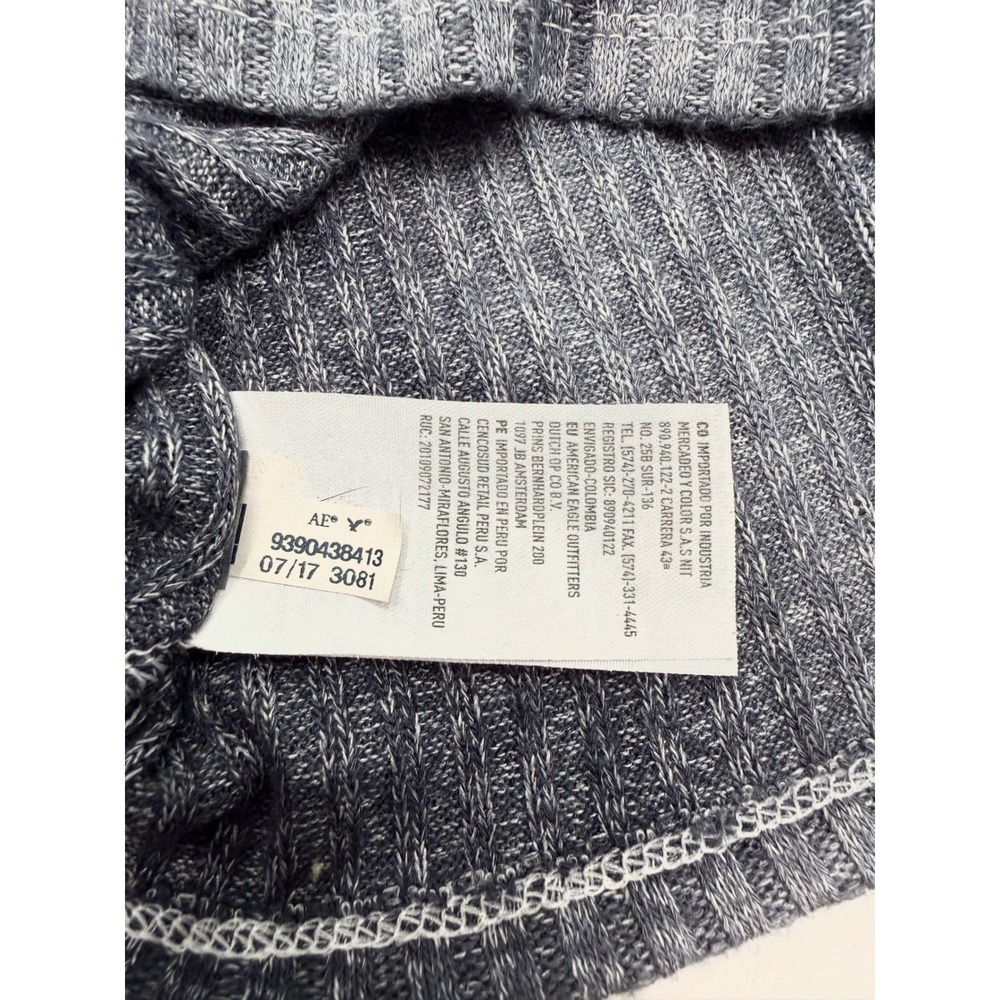 American Eagle Soft & Sexy Ribbed Tank Top Gray Acid Wash V-Neck Camisole Small - Picture 6 of 6